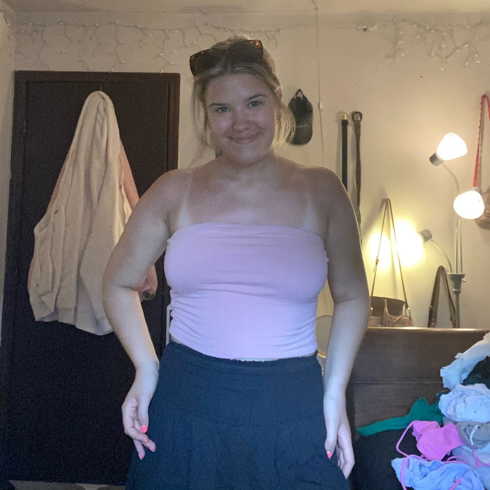 pink tube top